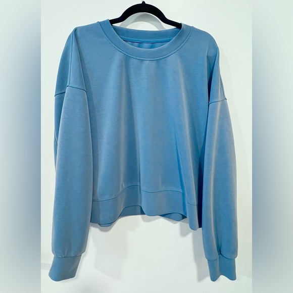 lululemon athletica Tops - Lululemon Athletica Perfectly
Oversized Cropped Crew in Blue | Size 14 (No Tags)